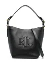 Ralph Lauren Witley Small Leather Bucket Bag In Black