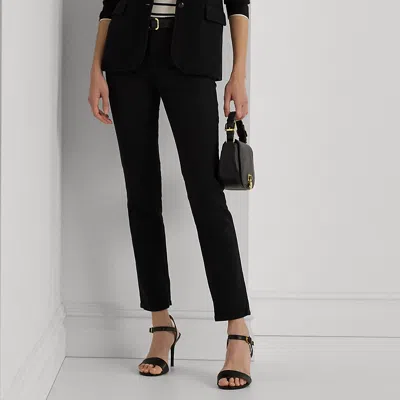 Lauren Ralph Lauren Mid-rise Straight Jean In Black