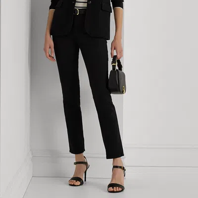 Ralph Lauren Mid-rise Straight Jean In Black