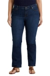Ralph Lauren Plus-size Mid-rise Straight Jean In Deep Royal Wash Denim