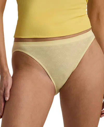 Lauren Ralph Lauren Monogram Mesh Jacquard 3-pack Bikini Underwear, 4l0185 In Mixed Light