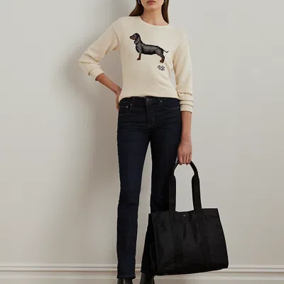 Ralph Lauren Nylon Extra-large Stevie Tote Bag In Black