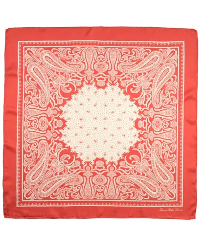 Ralph Lauren Paisley Bandana Square Scarf In Orange