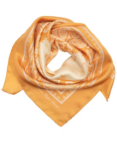 Ralph Lauren Paisley Bandana Square Scarf In Yellow