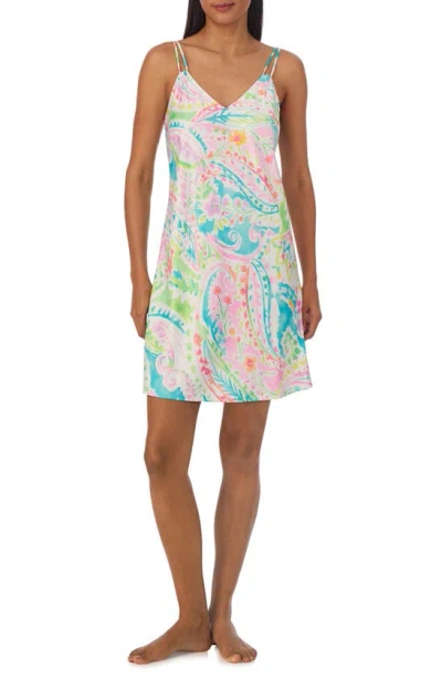 Lauren Ralph Lauren Paisley Chemise In White Multi Paisley