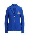 Ralph Lauren Lauren  Patch Jacquard Blazer Woman Blazer Blue Size Xs Cotton, Elastane