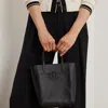 Ralph Lauren Pebbled Leather Small Cameryn Tote Bag In Black