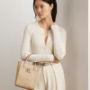Ralph Lauren Pebbled Leather Small Cameryn Tote Bag In Neutral