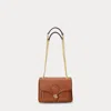 Ralph Lauren Lauren  Pebbled Small Bradley Convertible Bag Woman Shoulder Bag Tan Size - Cow Leather In Lauren Tan