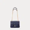 Ralph Lauren Pebbled Small Bradley Convertible Bag In Refined Navy