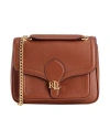 Ralph Lauren Lauren  Pebbled Small Bradley Convertible Bag Woman Shoulder Bag Tan Size - Cow Leather In Brown
