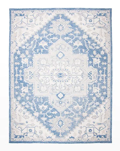 Ralph Lauren Percy Blue Hand-woven Rug, 5' X 8' In Blue, Ivory