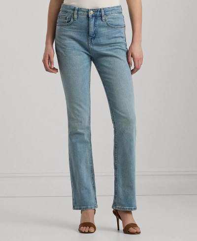 Lauren Ralph Lauren Petite High-rise Bootcut Jeans In Blue
