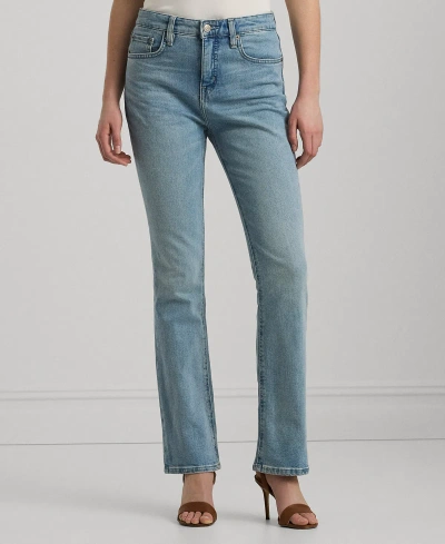Ralph Lauren Petite High-rise Bootcut Jeans In Blue