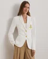 Ralph Lauren Petite Bullion Jacquard Blazer In White