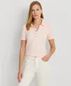 Ralph Lauren Petite Pique Polo Shirt In Pink Opal