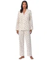 Ralph Lauren Petite Printed Fleece Pajama Set In Ivory Floral