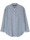 Ralph Lauren Pinstripe Shirt In Blue