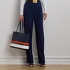 Ralph Lauren Pinstripe Wool-blend Twill Pant In Navy/white