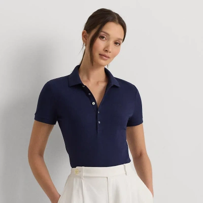 Lauren Ralph Lauren Piqué Polo Shirt In Refined Navy