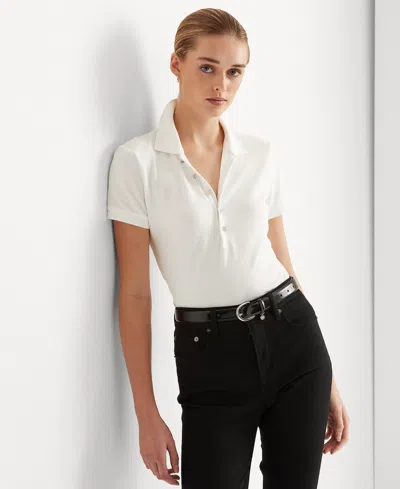 Ralph Lauren Pique Polo Shirt In White