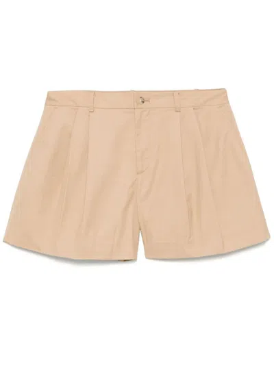 Ralph Lauren Pleat-detail Shorts In Brown