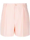 Ralph Lauren Pleated Georgette Short In Pink