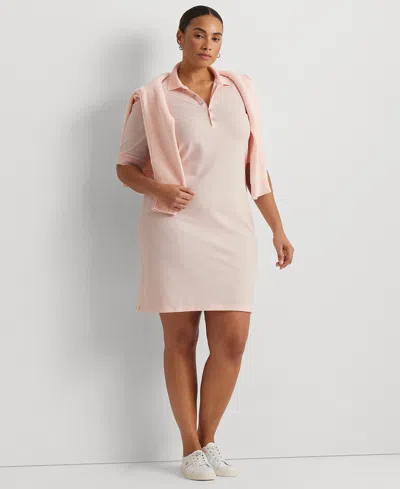 Lauren Ralph Lauren Plus Size Collared Shift Dress In Pink Opal