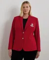 Ralph Lauren Bullion Jacquard Blazer In Festive Red