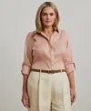 Ralph Lauren Petite Relaxed-fit Linen Shirt In Sunrise Blush