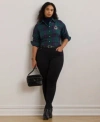 Ralph Lauren Plus Size Plaid Crest Shirt Corduroy Pants In Polo Black