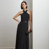 Ralph Lauren Black Lefora Sleeveless Dress In Black/cream