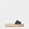 Ralph Lauren Polly Cross-dyed Canvas Espadrille In Natural/black