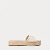 Ralph Lauren Polly Cross-dyed Canvas Espadrille In Natural/buff