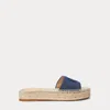 Ralph Lauren Polly Washed Denim Espadrille In Oxford Blue