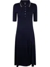 Ralph Lauren Polo-collar Dress In Blau