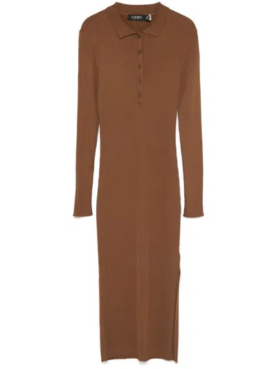 Ralph Lauren Polo Midi Dress In Braun