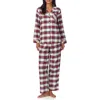 Lauren Ralph Lauren Print Cotton Blend Pajamas In Cream Plaid