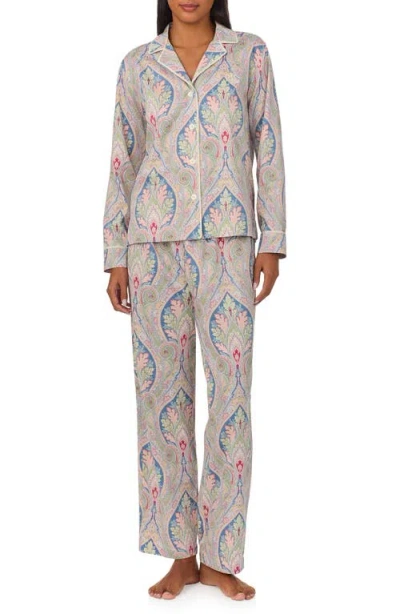 Ralph Lauren Lauren  Print Cotton Blend Pajamas In Multi Paisley