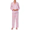 Ralph Lauren Lauren  Print Cotton Blend Pajamas In Pink Pais