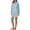Ralph Lauren Heritage Essentials Woven Sleep Shirt In Blue Stripe