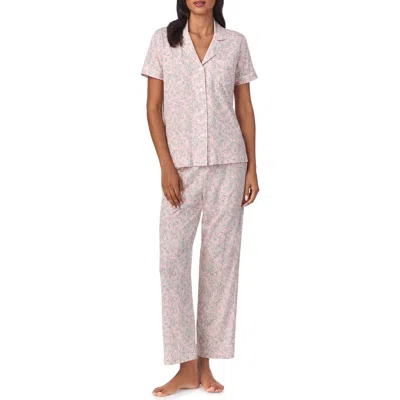 Ralph Lauren Lauren  Print Pajamas In Blush Floral