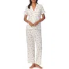 Ralph Lauren Lauren  Print Pajamas In Ivory Floral