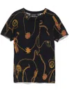 Ralph Lauren Women's Print Cotton-blend Short-sleeve Sweater In Blau