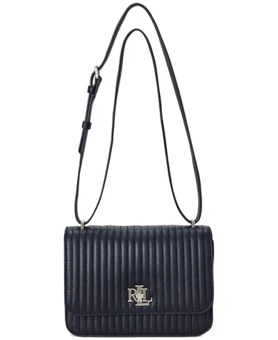 Ralph Lauren Quilted Nappa Leather Small Sophee Bag In Navy