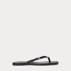 Ralph Lauren Raquel Leather Flip-flop In Black