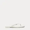 Ralph Lauren Raquel Leather Flip-flop In Soft White