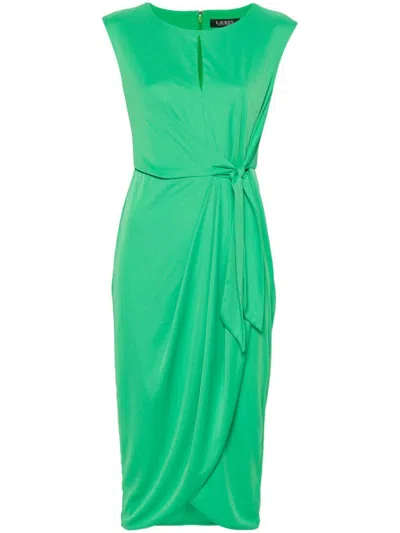 Lauren Ralph Lauren Reidly Short Sleeves Midi Dress In Green