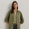 Ralph Lauren Relaxed Fit Linen Shirt In Sage Green