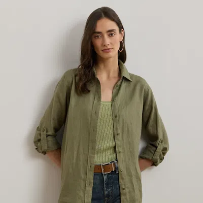 Ralph Lauren Relaxed Fit Linen Shirt In Sage Green
